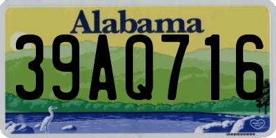 AL license plate 39AQ716