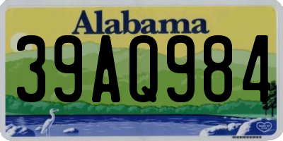 AL license plate 39AQ984