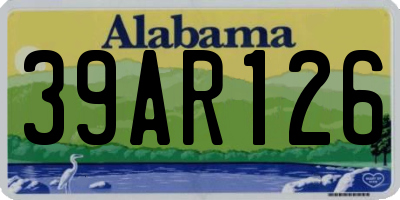 AL license plate 39AR126