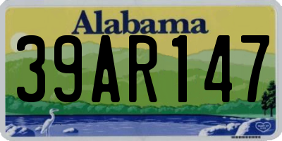 AL license plate 39AR147