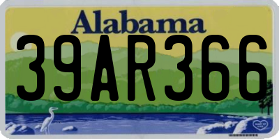 AL license plate 39AR366