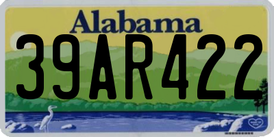 AL license plate 39AR422