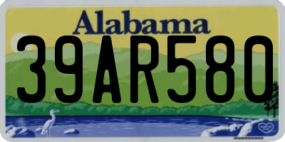 AL license plate 39AR580
