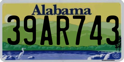 AL license plate 39AR743