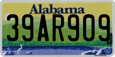 AL license plate 39AR909