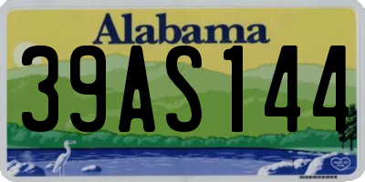 AL license plate 39AS144