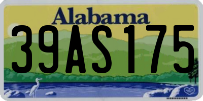 AL license plate 39AS175