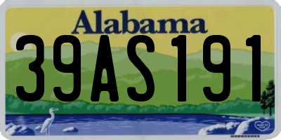 AL license plate 39AS191