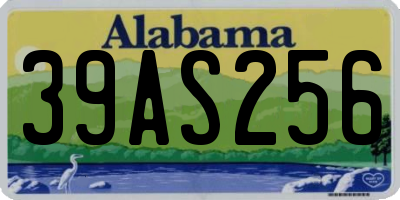 AL license plate 39AS256