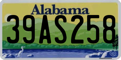 AL license plate 39AS258