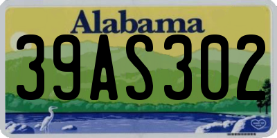 AL license plate 39AS302