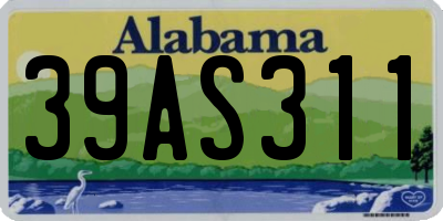 AL license plate 39AS311