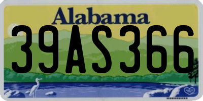 AL license plate 39AS366