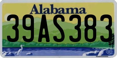 AL license plate 39AS383