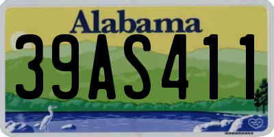 AL license plate 39AS411