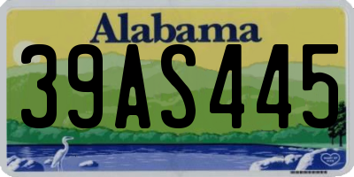 AL license plate 39AS445