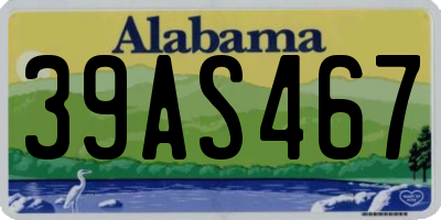AL license plate 39AS467