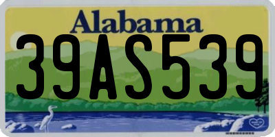 AL license plate 39AS539