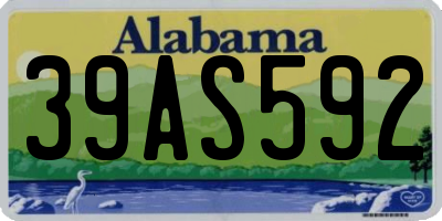 AL license plate 39AS592