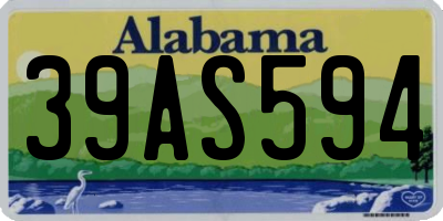 AL license plate 39AS594