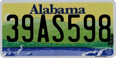 AL license plate 39AS598
