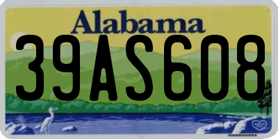 AL license plate 39AS608