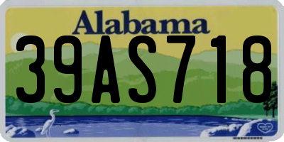 AL license plate 39AS718