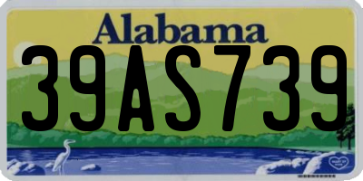 AL license plate 39AS739