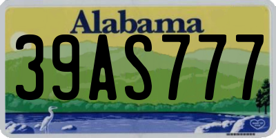 AL license plate 39AS777