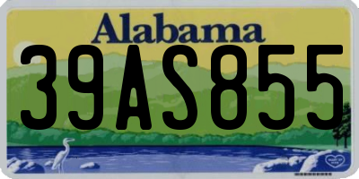 AL license plate 39AS855