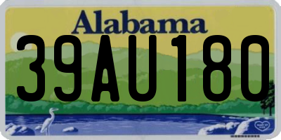 AL license plate 39AU180