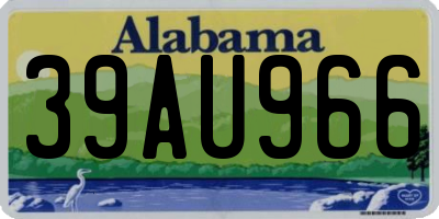 AL license plate 39AU966