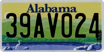 AL license plate 39AV024