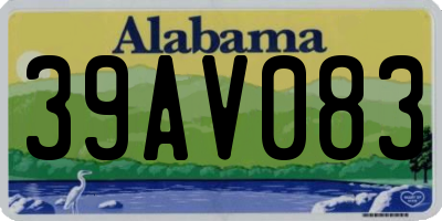 AL license plate 39AV083