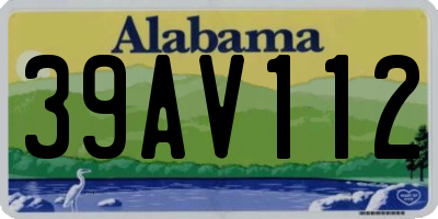AL license plate 39AV112