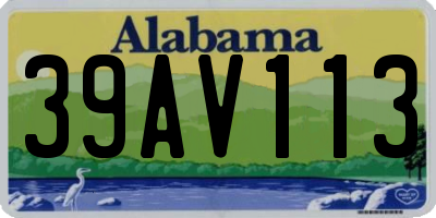 AL license plate 39AV113
