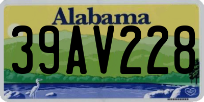 AL license plate 39AV228