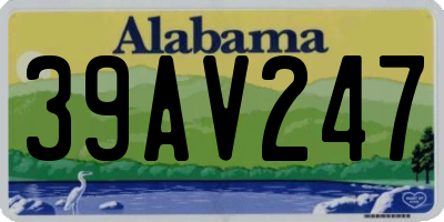 AL license plate 39AV247