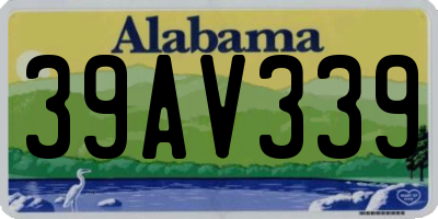 AL license plate 39AV339
