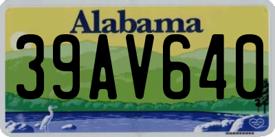 AL license plate 39AV640
