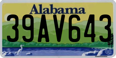AL license plate 39AV643