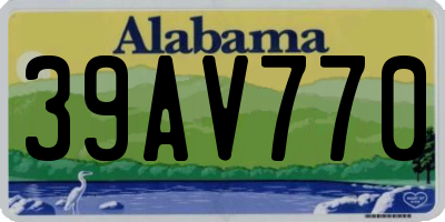 AL license plate 39AV770