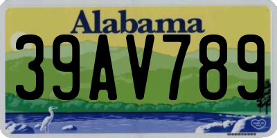 AL license plate 39AV789