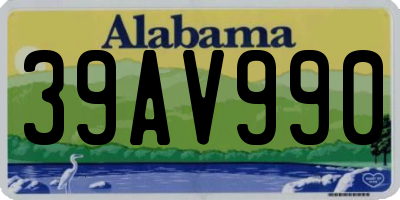 AL license plate 39AV990