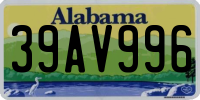 AL license plate 39AV996
