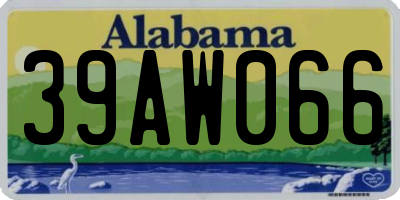 AL license plate 39AW066