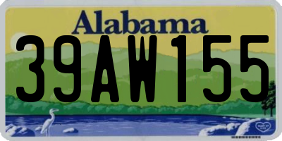 AL license plate 39AW155