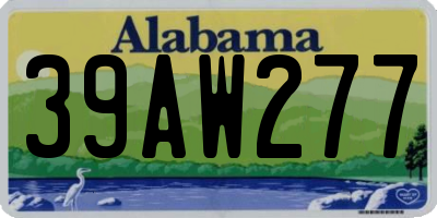 AL license plate 39AW277