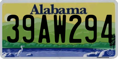 AL license plate 39AW294