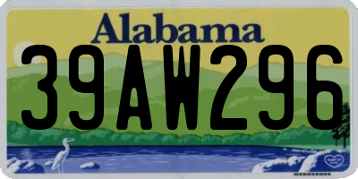 AL license plate 39AW296